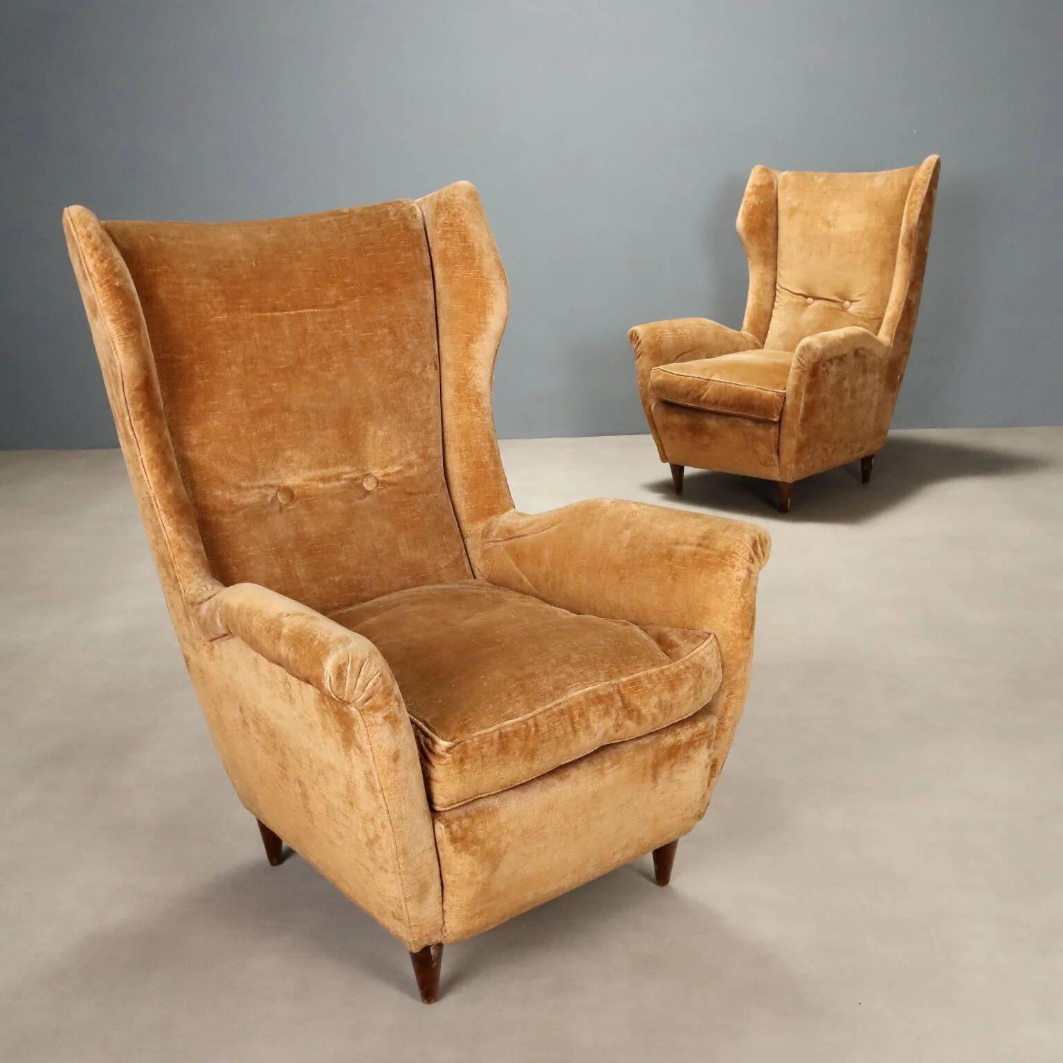 Paire de fauteuils bergère des années 1950
