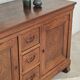 Antique solid wood workbench, dough cabinet from the 18th century.