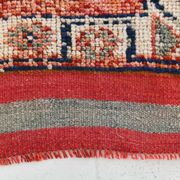 Red & Orange Geometric Pattern Vintage Runner Rug, 102x332Cm
