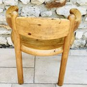 Fauteuil Scandinave En Pin Massif De Rainer Daumiller, Années 1970