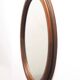 Oval mirror with wooden frame