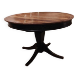 Round walnut table
