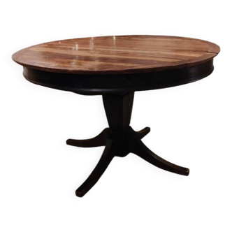 Round walnut table