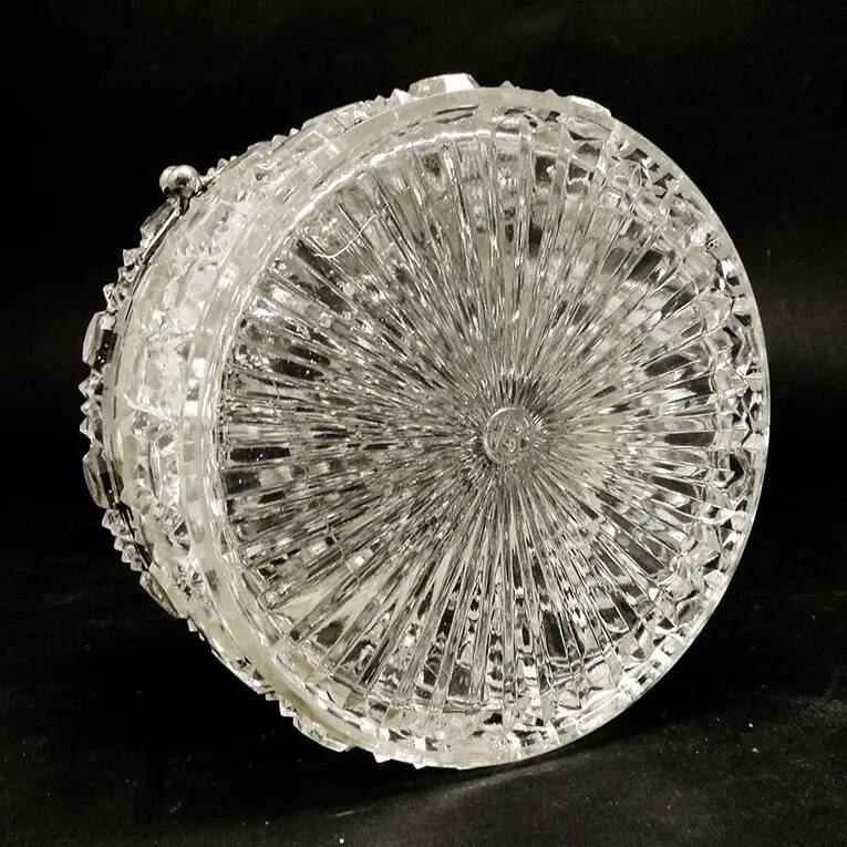 Bonbonniere, Vienna Secession, pressed glass, Belgium, 1930s