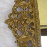 19th century bronze mirror with ancient angelot 33x46cm