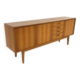 Scandinavian walnut sideboard, Möbelfabrik Linen, Horda, Sweden, 1960