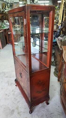Asian lacquer display cabinet