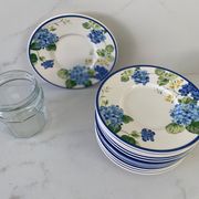 "Hortensia" table service from Luneville, earthenware, 80 pieces