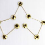 Margareta candle holder by Lars Holmström, brass accordion candle holder 1950