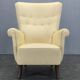 1950s Danish High Back Wing Lounge Chair Newly Reupholstered
