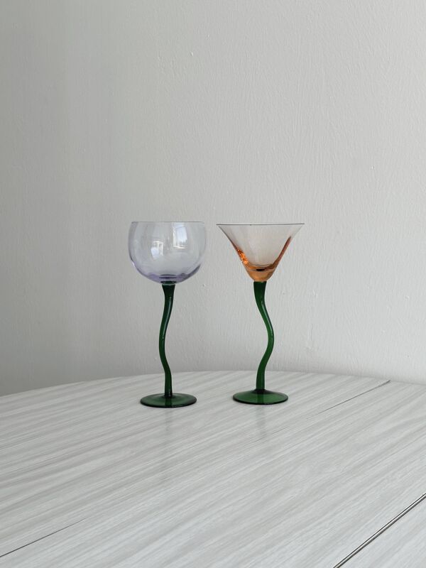 Duo de verres soufflés