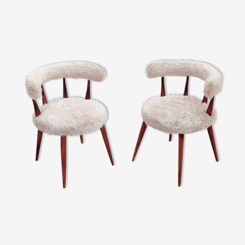 Paire de chaises scandinaves du milieu du siècle