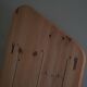 Sculptural wall-mounted coat rack in solid pine, Danish modern, 1980s.