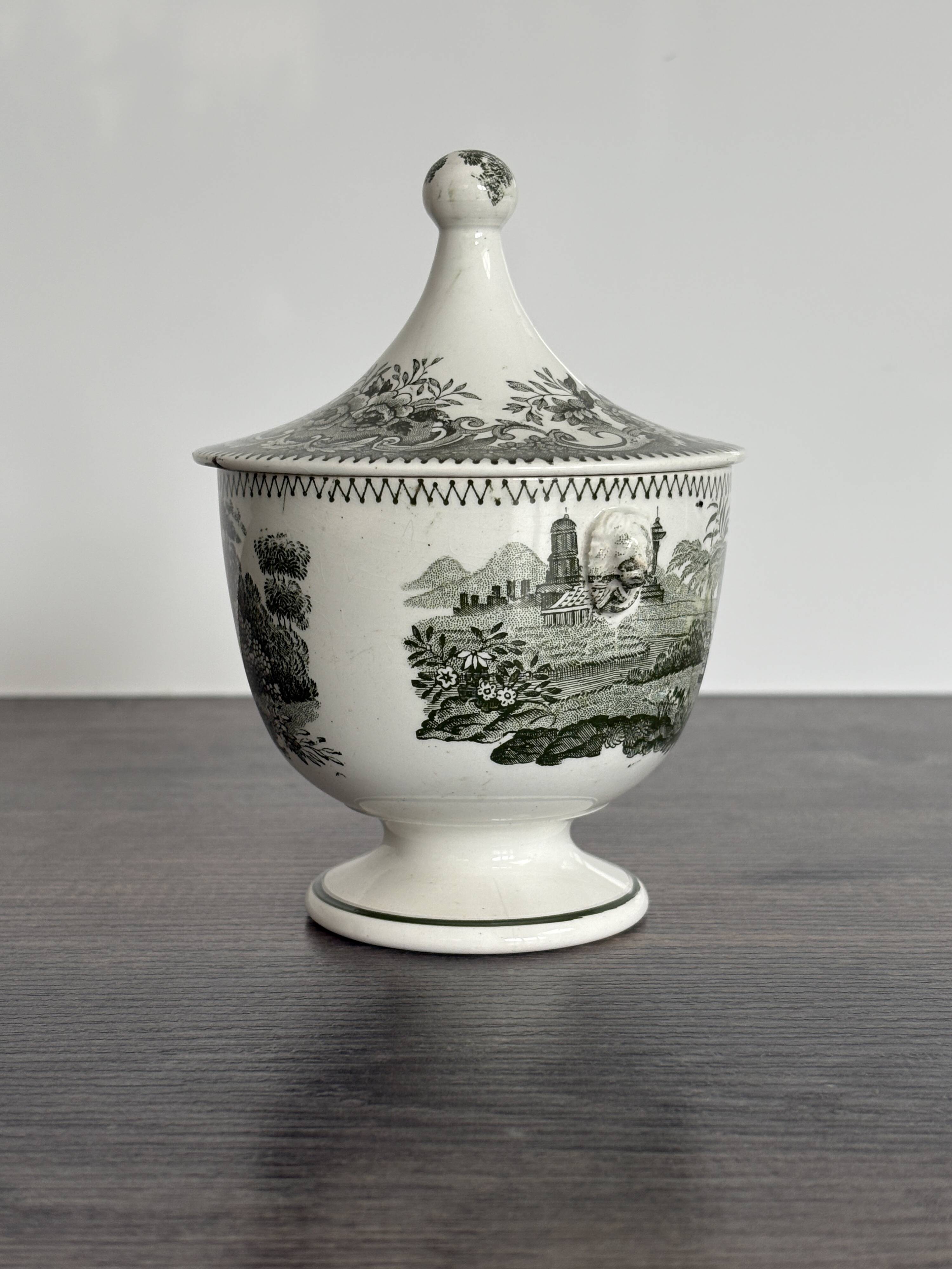 Old Sugar Bowl Jemmapes Faience (Cappellemans)