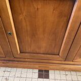 Cherry wood sideboard with 3 doors and 3 drawers