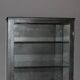 Iron display cabinet with black patina from around 1920