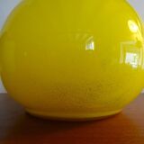Vase ball glass murano lemon yellow