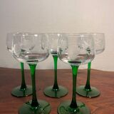 Wine glass with grape decoration