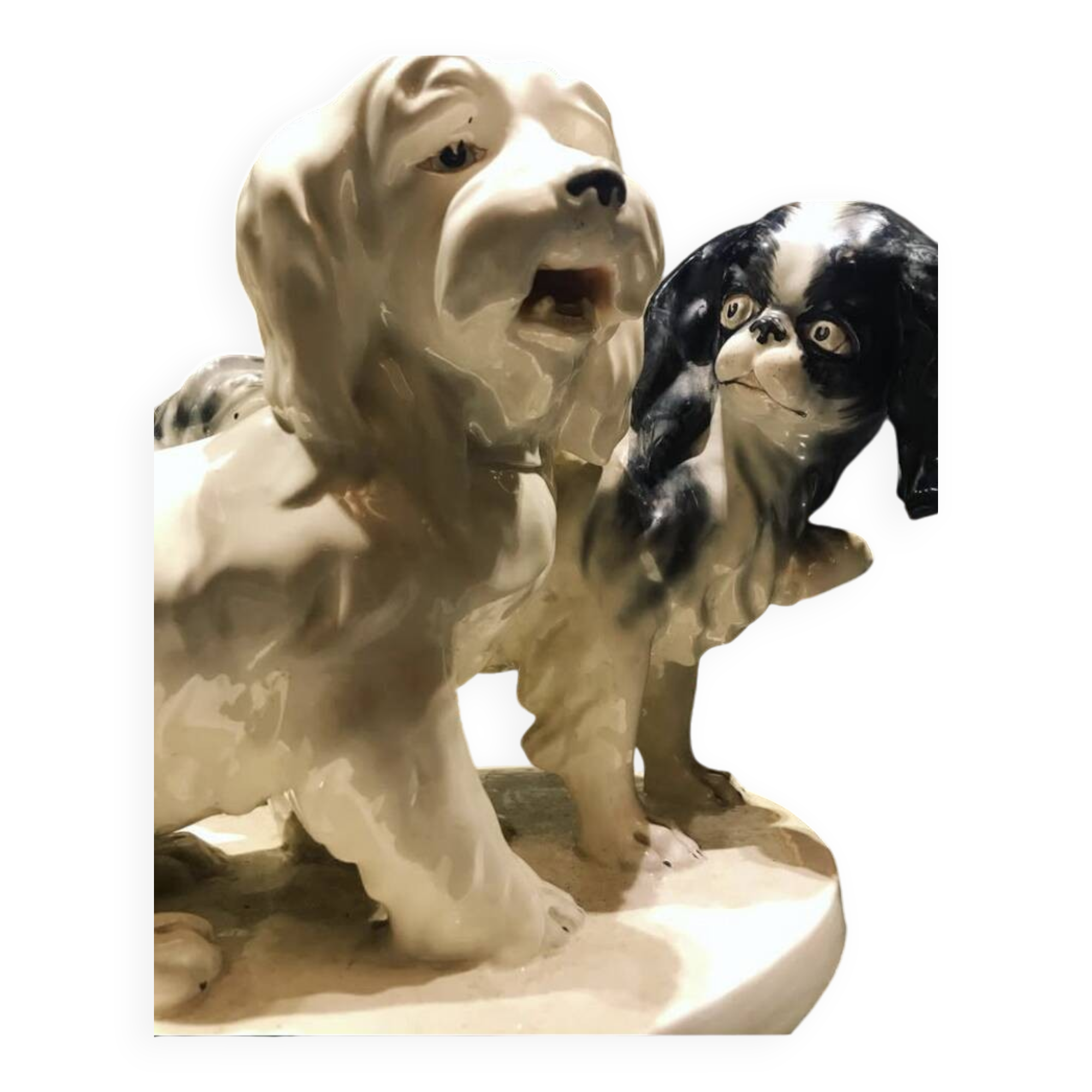 Rare pair of porcelain dogs from Czechoslovakia