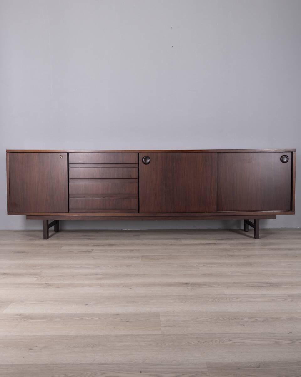 LARGE VINTAGE SIDEBOARD FROM THE 1960S IN WOOD, ITALIAN DESIGN