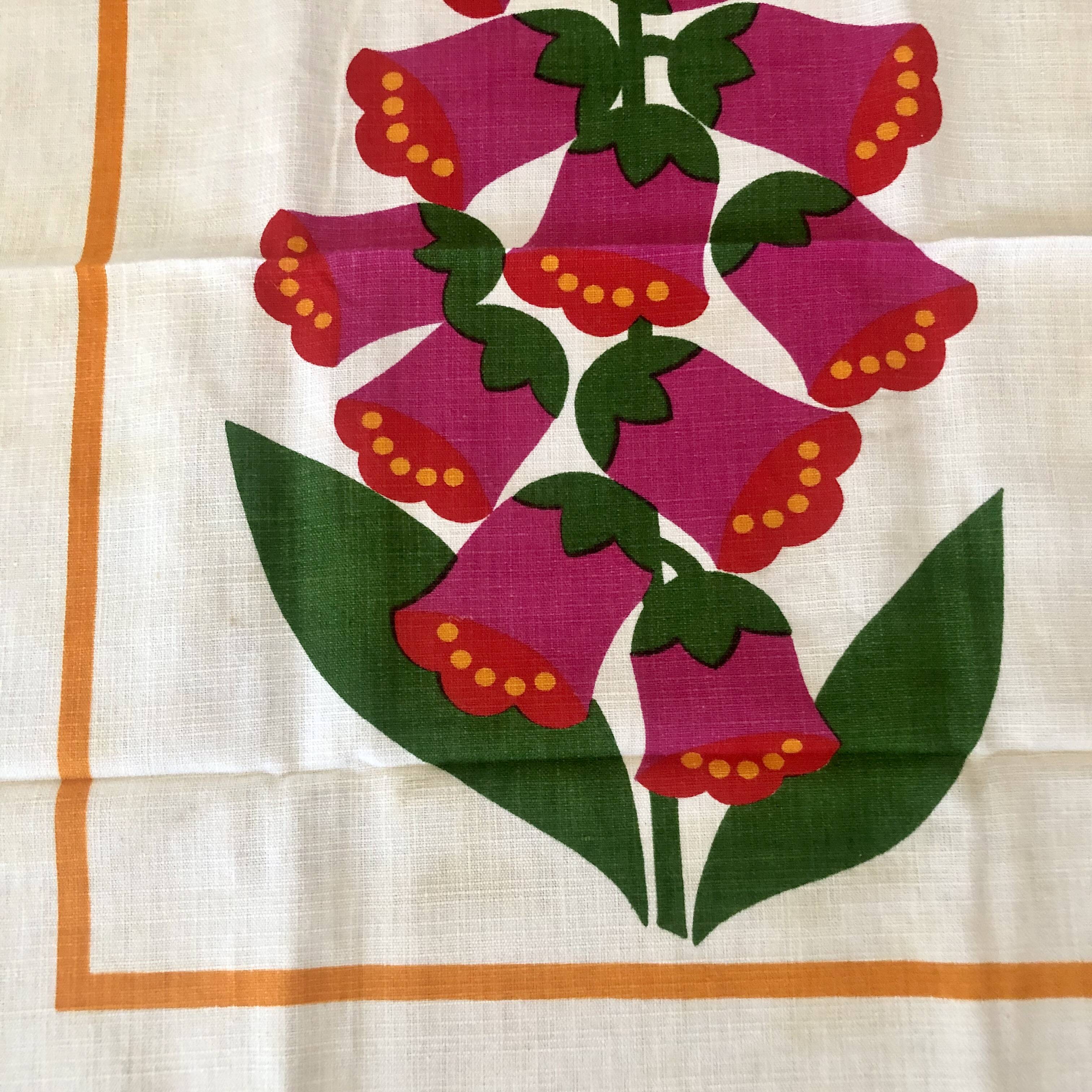 Large vintage tea towel