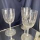 Suite de 3 verres a eau ou a vin en cristal taille