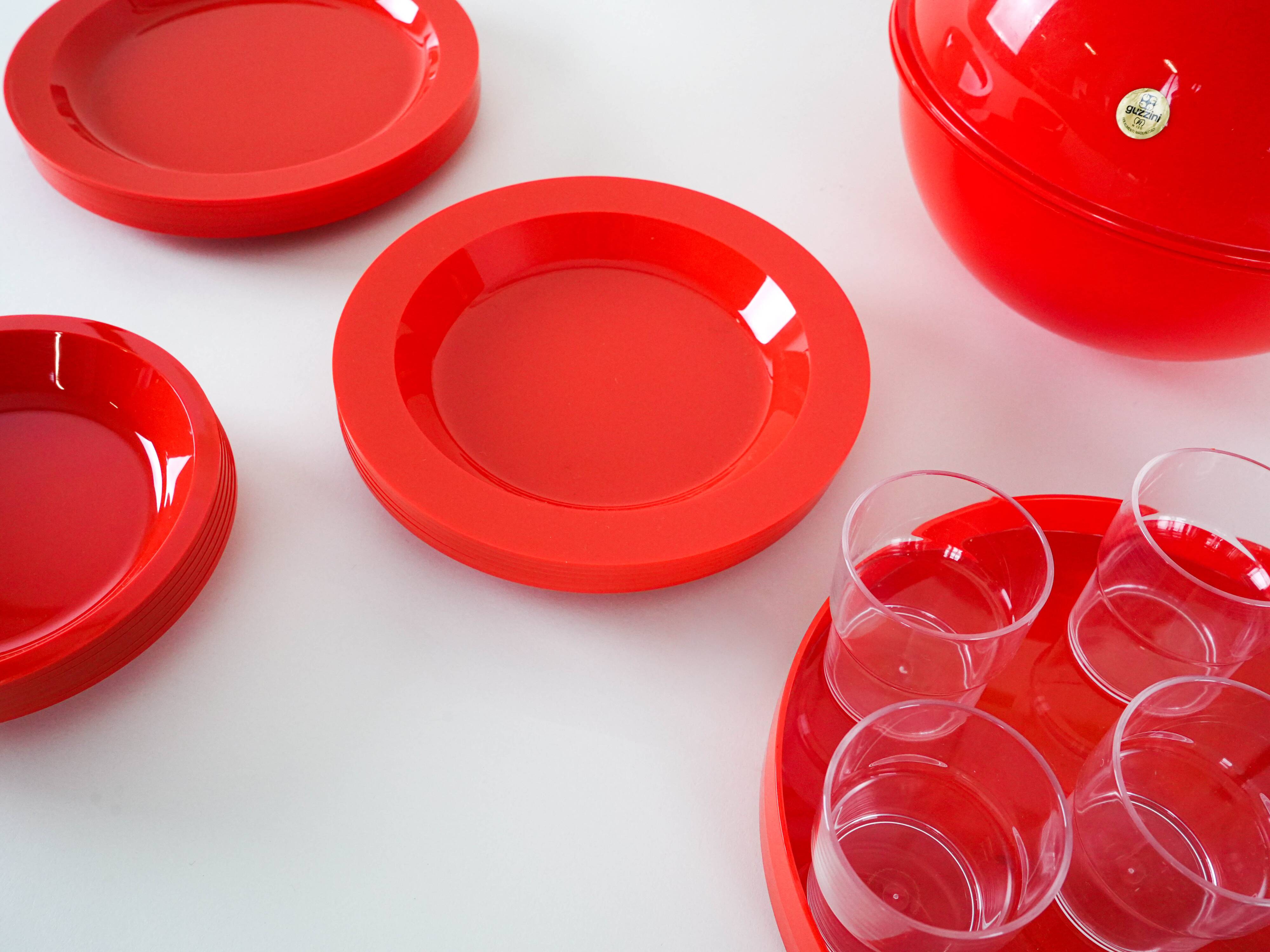 Picnic set, Italian design, 1970s, manufactured by Fratelli Guzzini