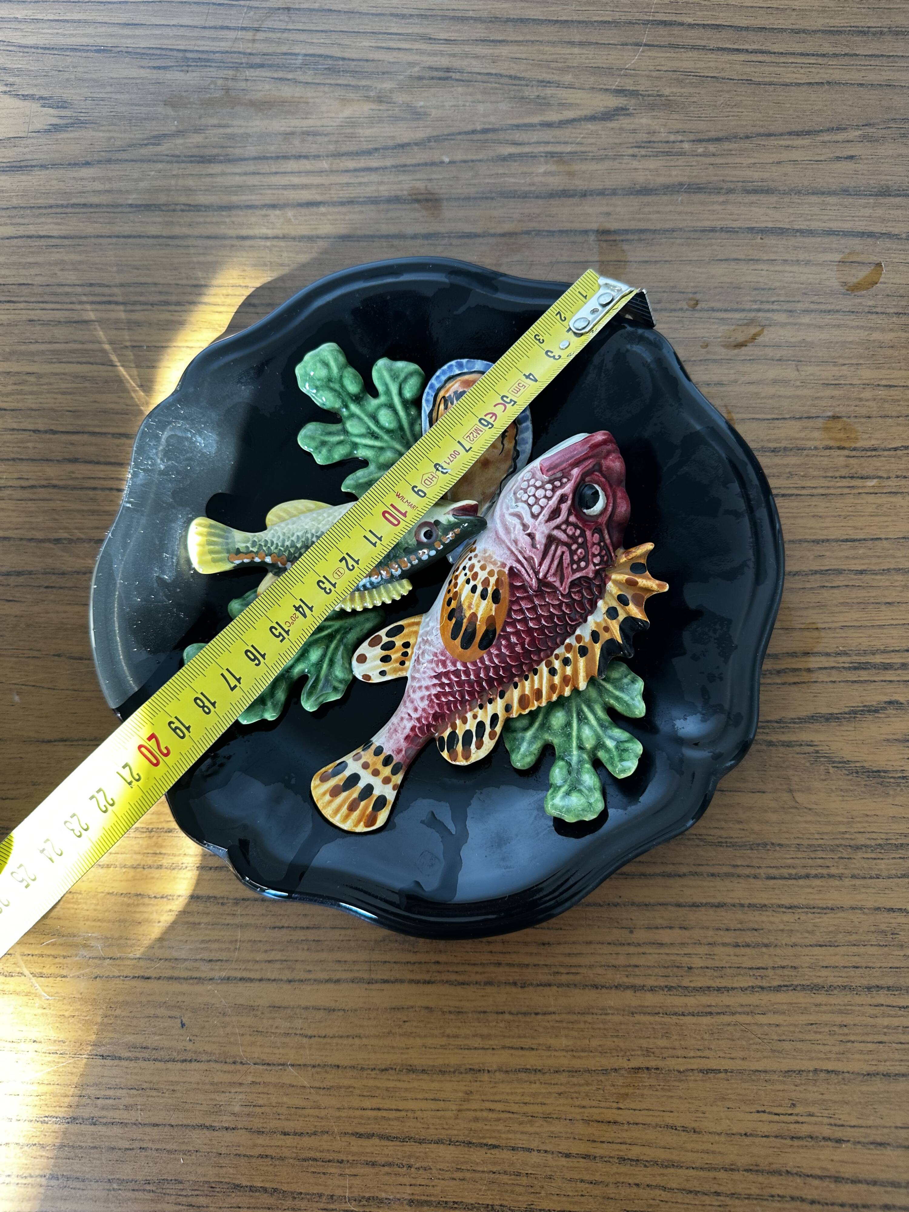 Palissy Vallauris majolica wall plate circa 1950
