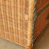 Two-tone rattan chest of drawers
