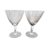 Set de 2 verres à eau en verre gravé 14 cl