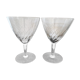 Set of 2 engraved glass water glasses 14 cl
