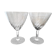 Set of 2 engraved glass water glasses 14 cl