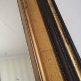 Old mirror black and gold 81x66cm