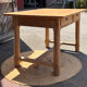 Old farmhouse table in raw solid oak with 2 drawers.