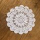 1 crochet doily, ecru - vintage, old
