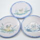 Ancien service 3 Assiettes de Charolles décor au coq