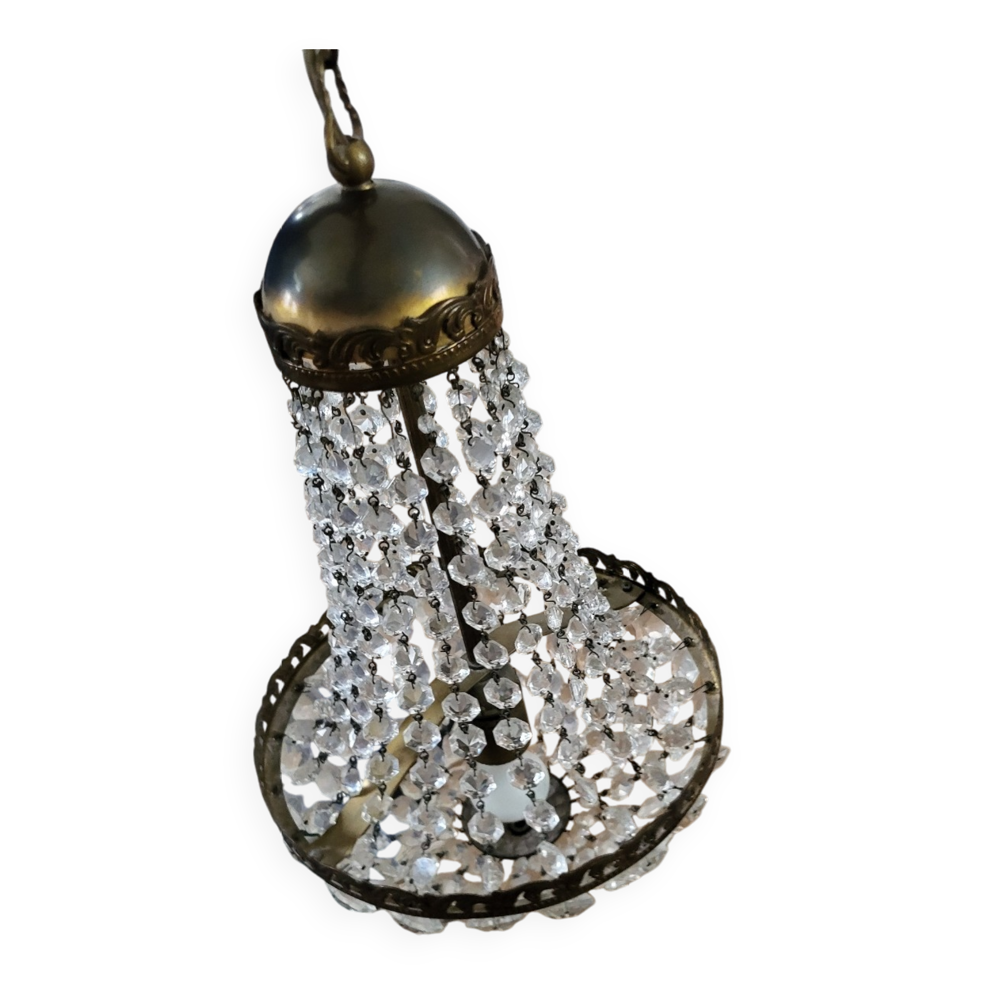 Hot air balloon chandelier with tassels