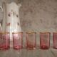 Vintage liqueur glasses blown glass