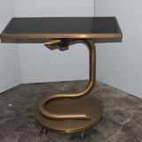 Italian brass and black laminated trolley