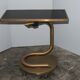 Italian brass and black laminated trolley