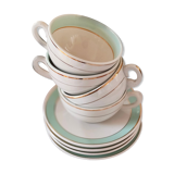 Set of 4 coffee cups with their sub-cups - KG Lunéville