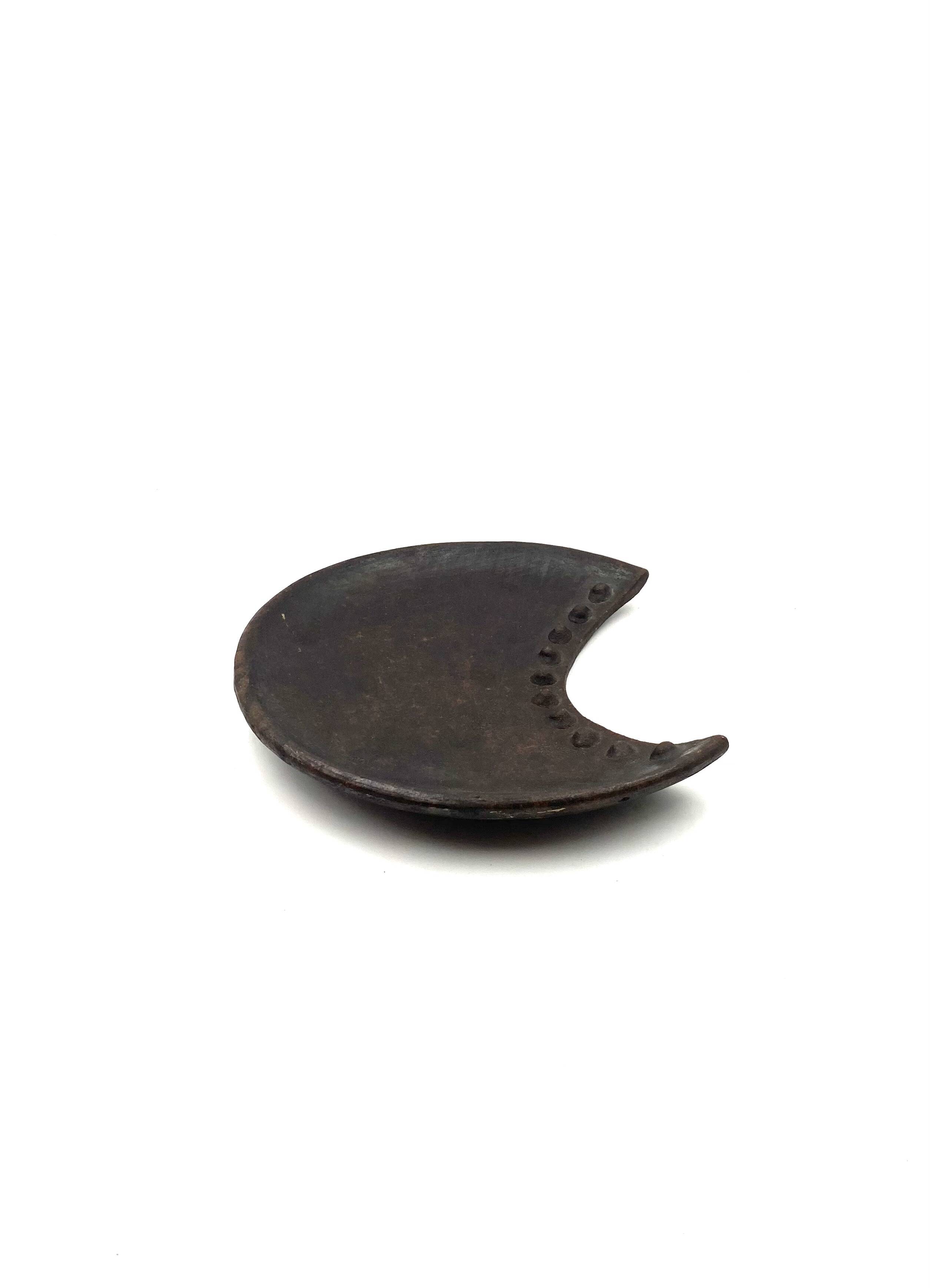 Organic modern wood tray / vide poche, France 1960s