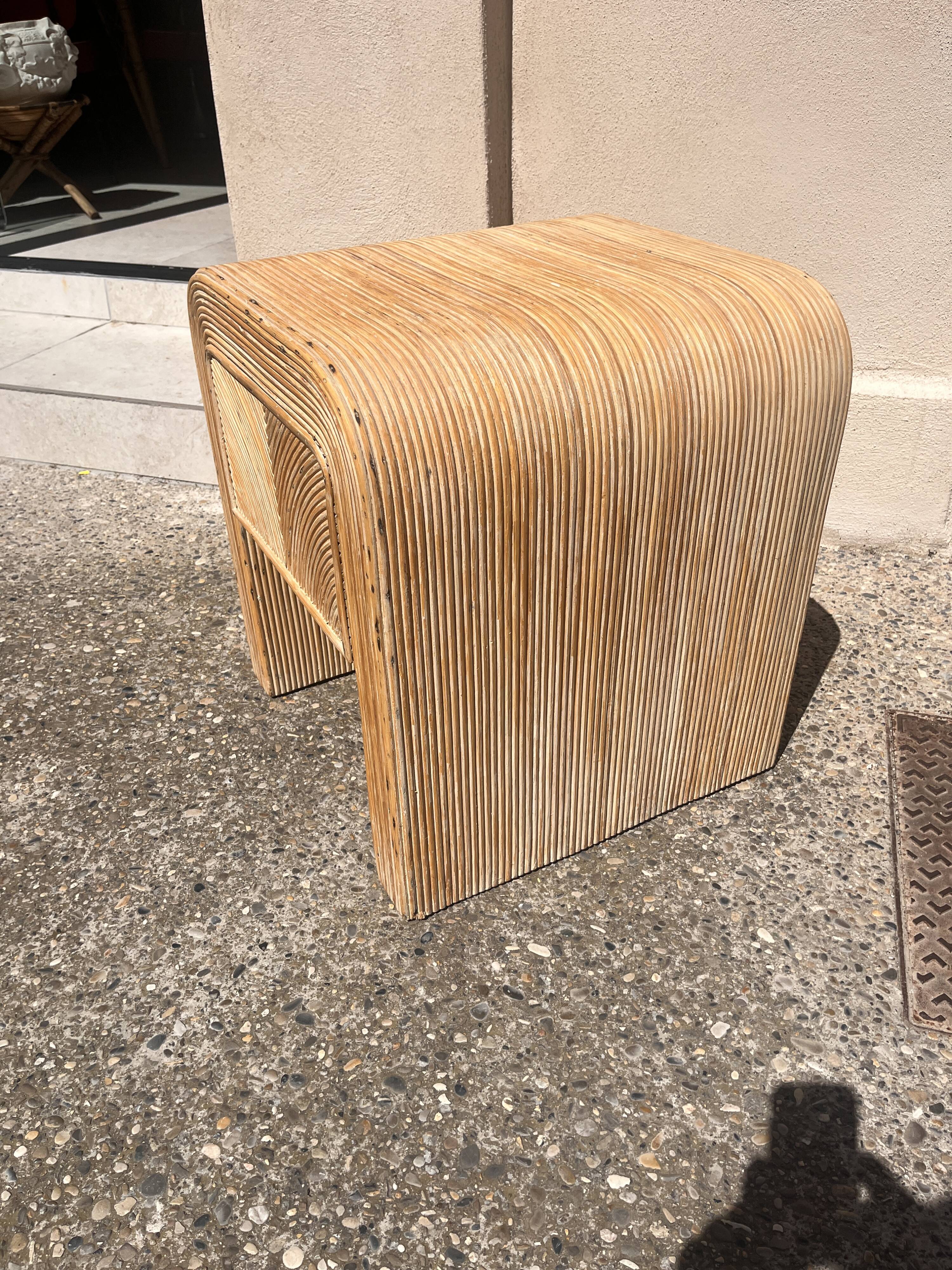 Vintage rattan bedside table from the 70s/80s
