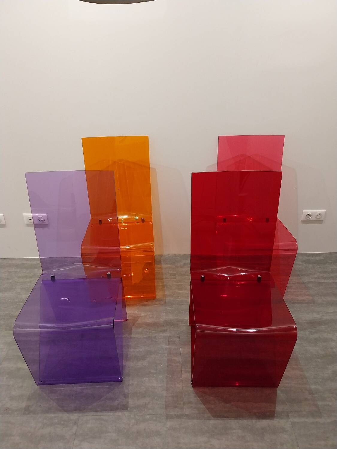 Four PLI chairs in chair by Roche Bobois design Maurice Marty