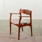 Danish Teak Desk- Armchair by Erik Buch for Oddense Maskinsedkeri, 1960s