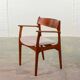 Danish Teak Desk- Armchair by Erik Buch for Oddense Maskinsedkeri, 1960s
