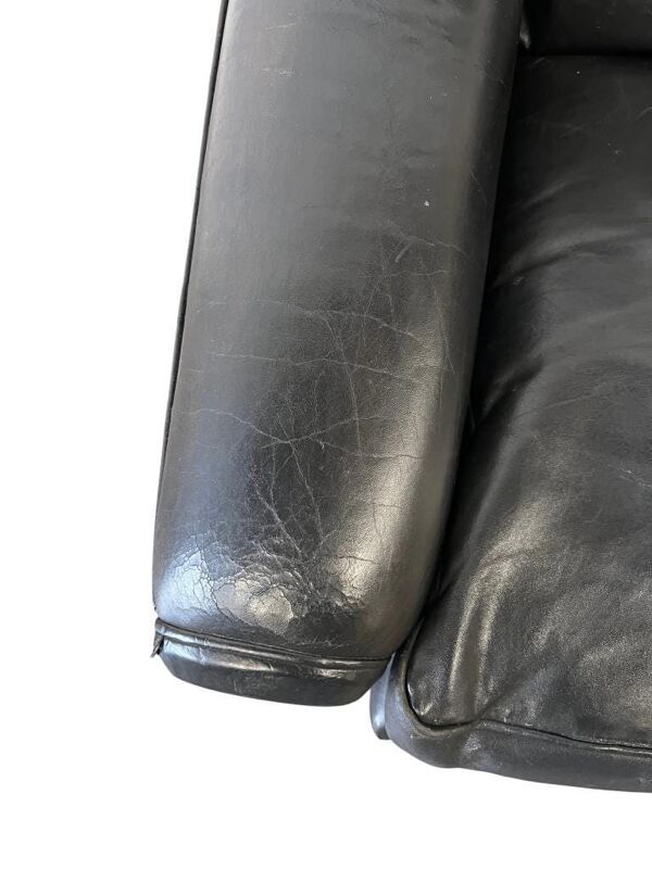 Fauteuil danois vintage noir / fauteuil une place / chaise lounge ESA