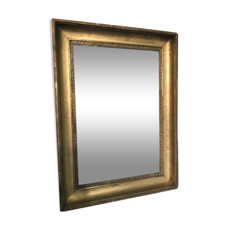 Miroir Empire en bois doré décor palmettes XIXe - 52x38cm
