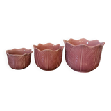 Set of three ceramic planters