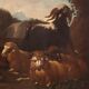 Peinture de paysage bucolique raffinée du XVIIe siècle
